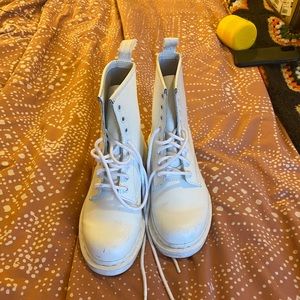 All white Dr Martens
